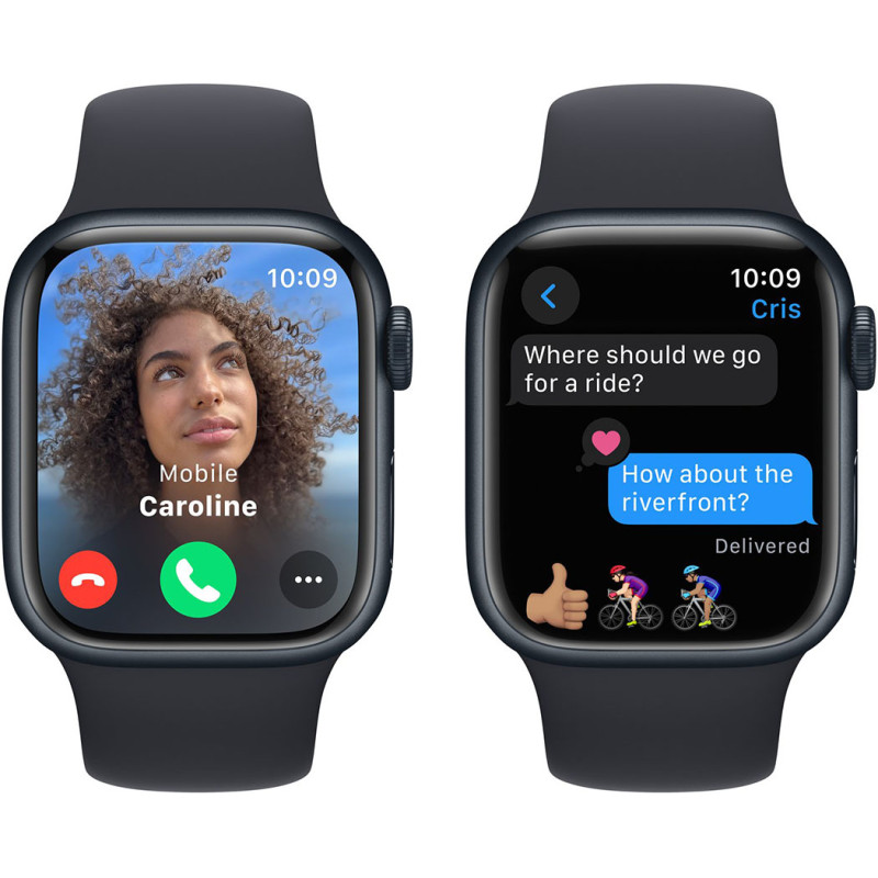 Смартгодинник Apple Watch Series 9 GPS 41mm Midnight Aluminium Case with Midnight Sport Band – S/M