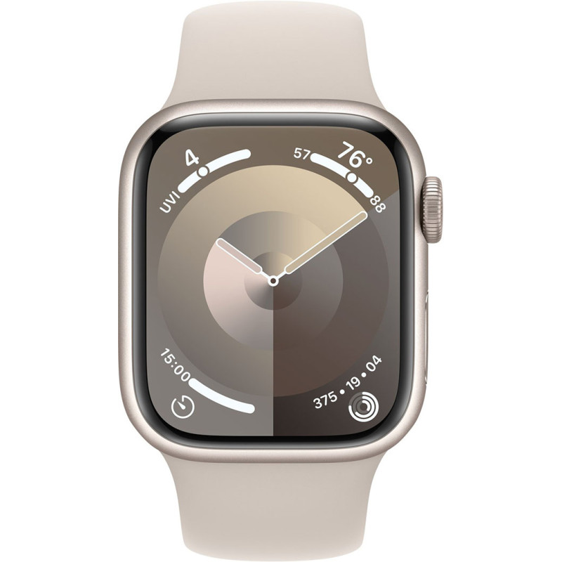 Смартгодинник Apple Watch Series 9 GPS 41mm Starlight Aluminium Case with Starlight Sport Band – S/M