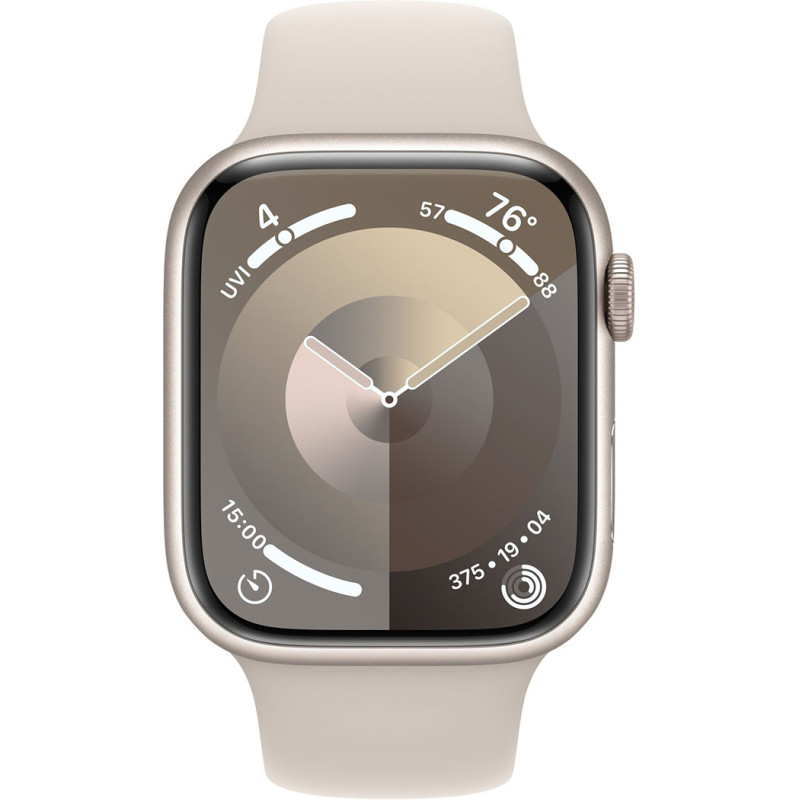Смартгодинник Apple Watch Series 9 GPS 45mm Starlight Aluminium Case with Starlight Sport Band – S/M