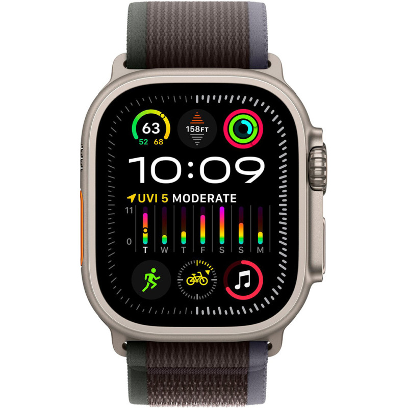 Смартгодинник Apple Watch Ultra 2 GPS + Cellular, 49mm Titanium Case with Blue/Black Trail Loop – S/M