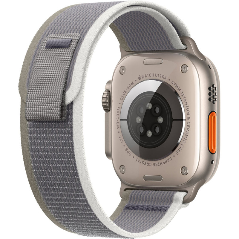 Смартгодинник Apple Watch Ultra 2 GPS + Cellular, 49mm Titanium Case with Green/Grey Trail Loop – S/M
