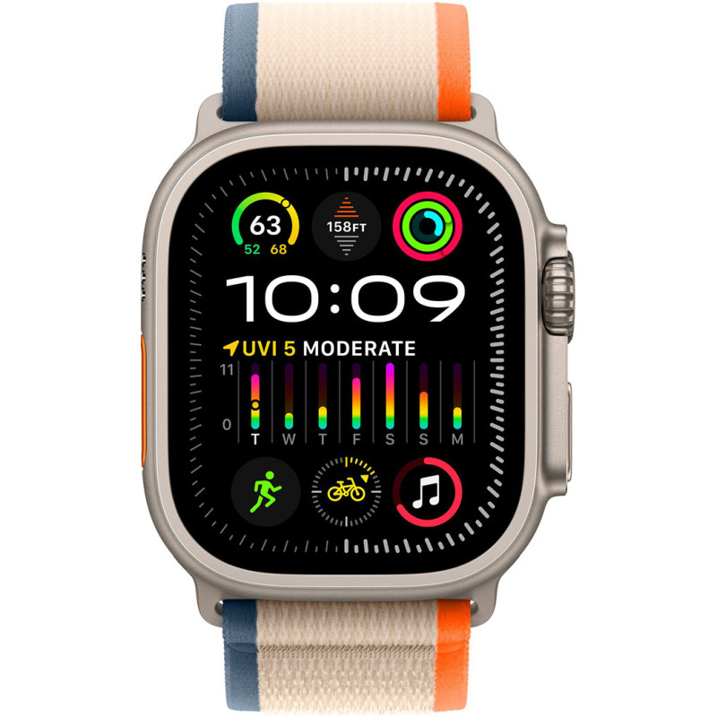 Смартгодинник Apple Watch Ultra 2 GPS + Cellular, 49mm Titanium Case with Orange/Beige Trail Loop – S/M